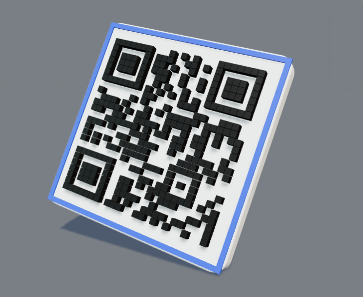 Raised 3D printable QR code preview